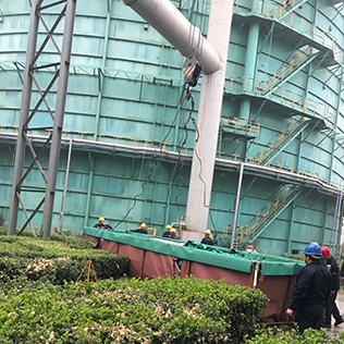 气柜更换橡胶膜